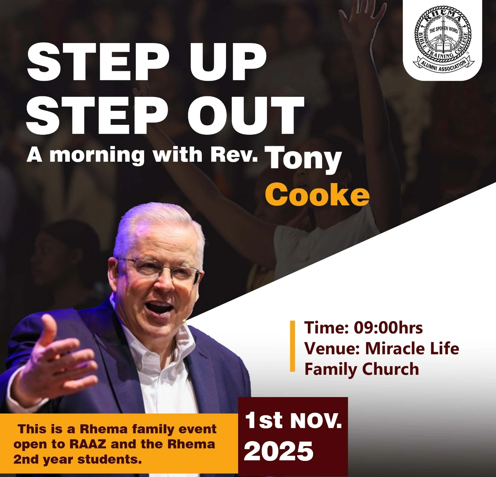 Step up, step out: A morning with Reverend Tony Cooke