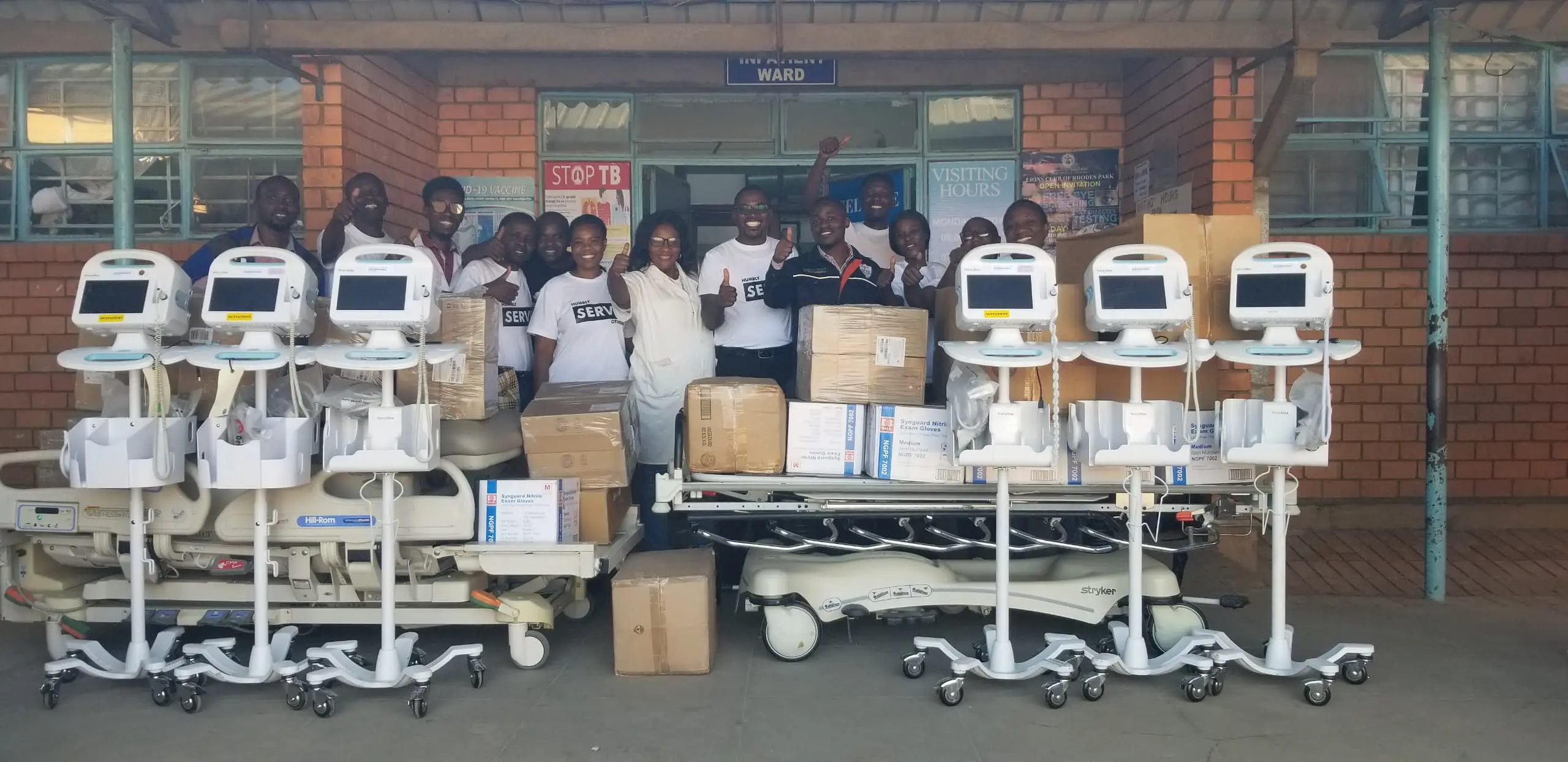 Embassy Ministries (HEM) donation to Chipata Level One Hospital