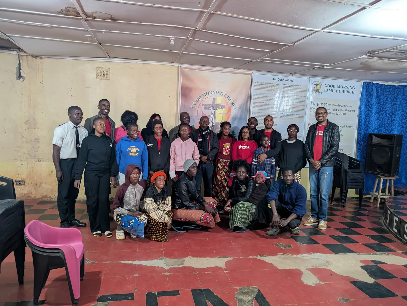 Good Morning Family Church with the second year Rhema student outreach team