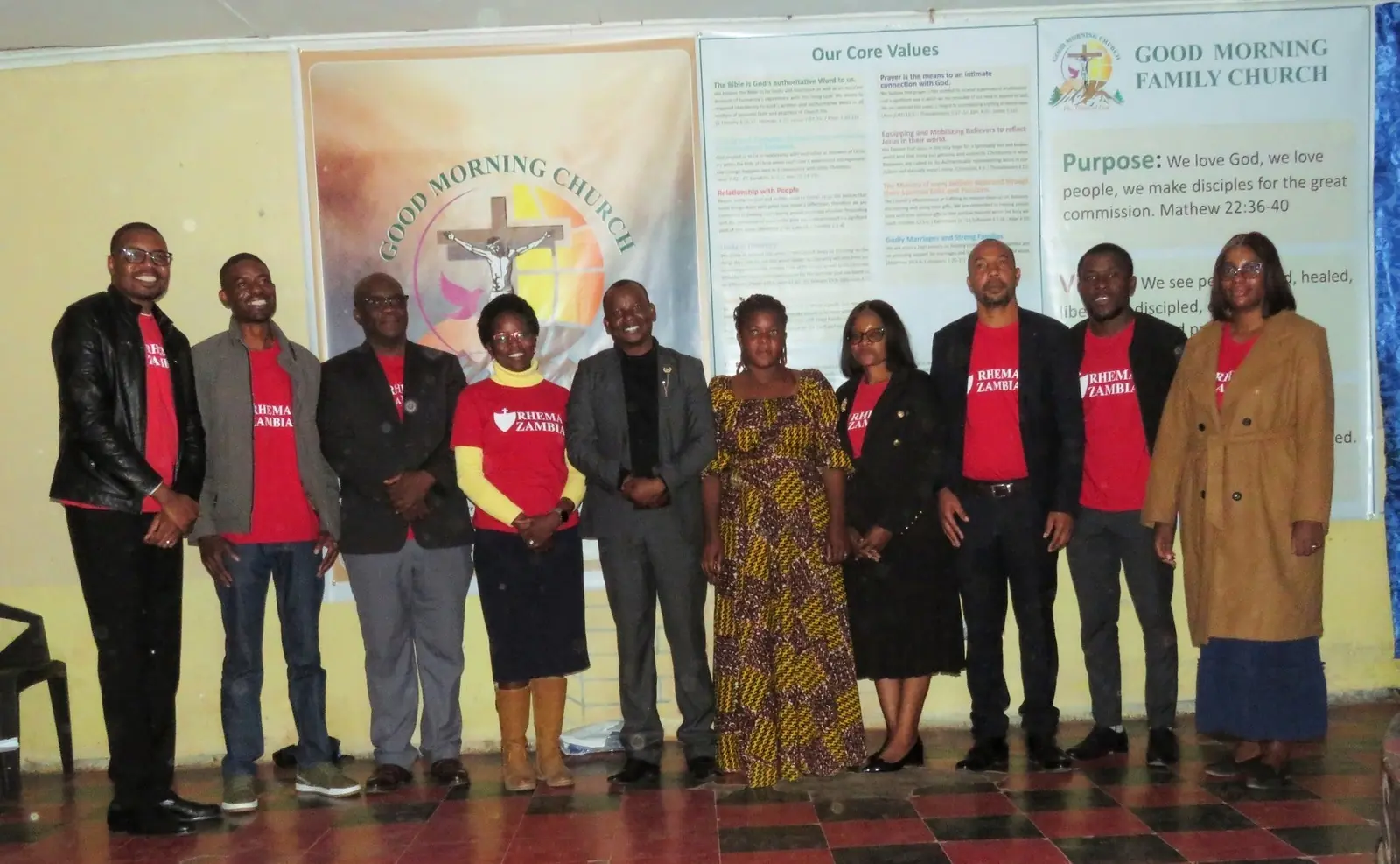 Rhema second year student outreach at Good Morning Family Church