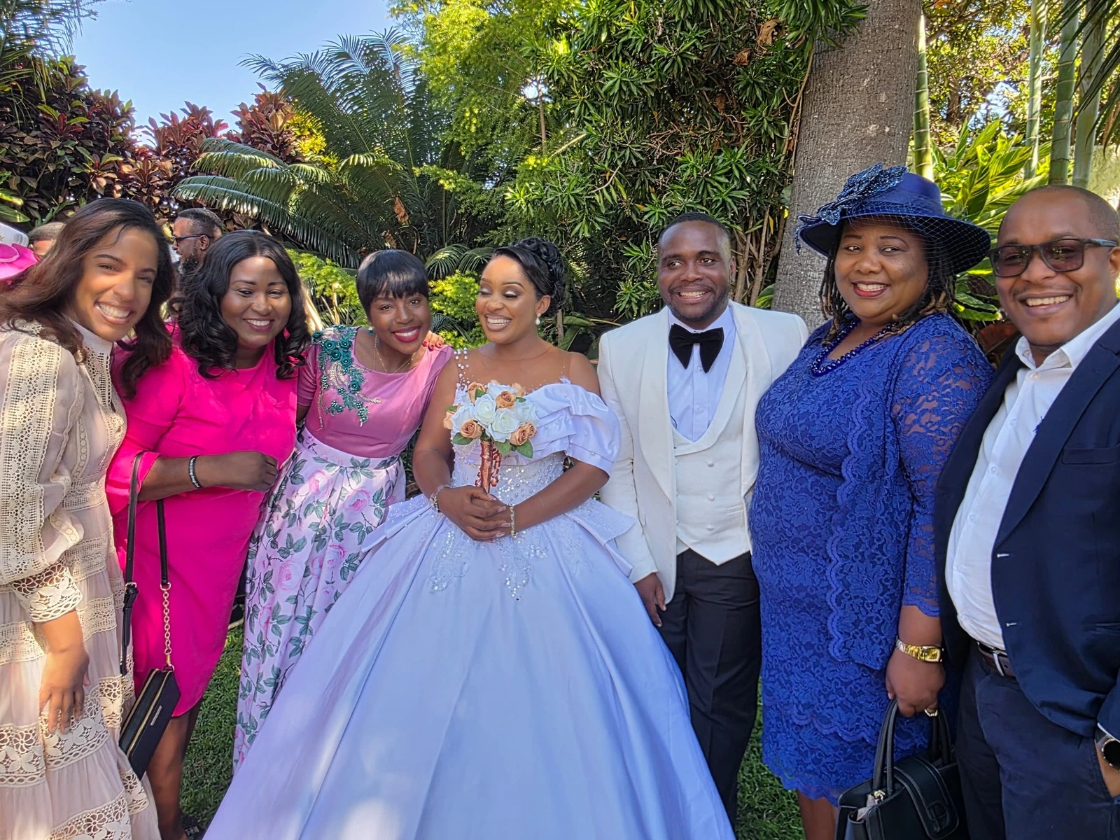Parlos Sakala (Class of 2024) and Gladys Mushaike (Class of 2024) with Rhema Zambia alumni during their wedding on Saturday, 31 May 2025
