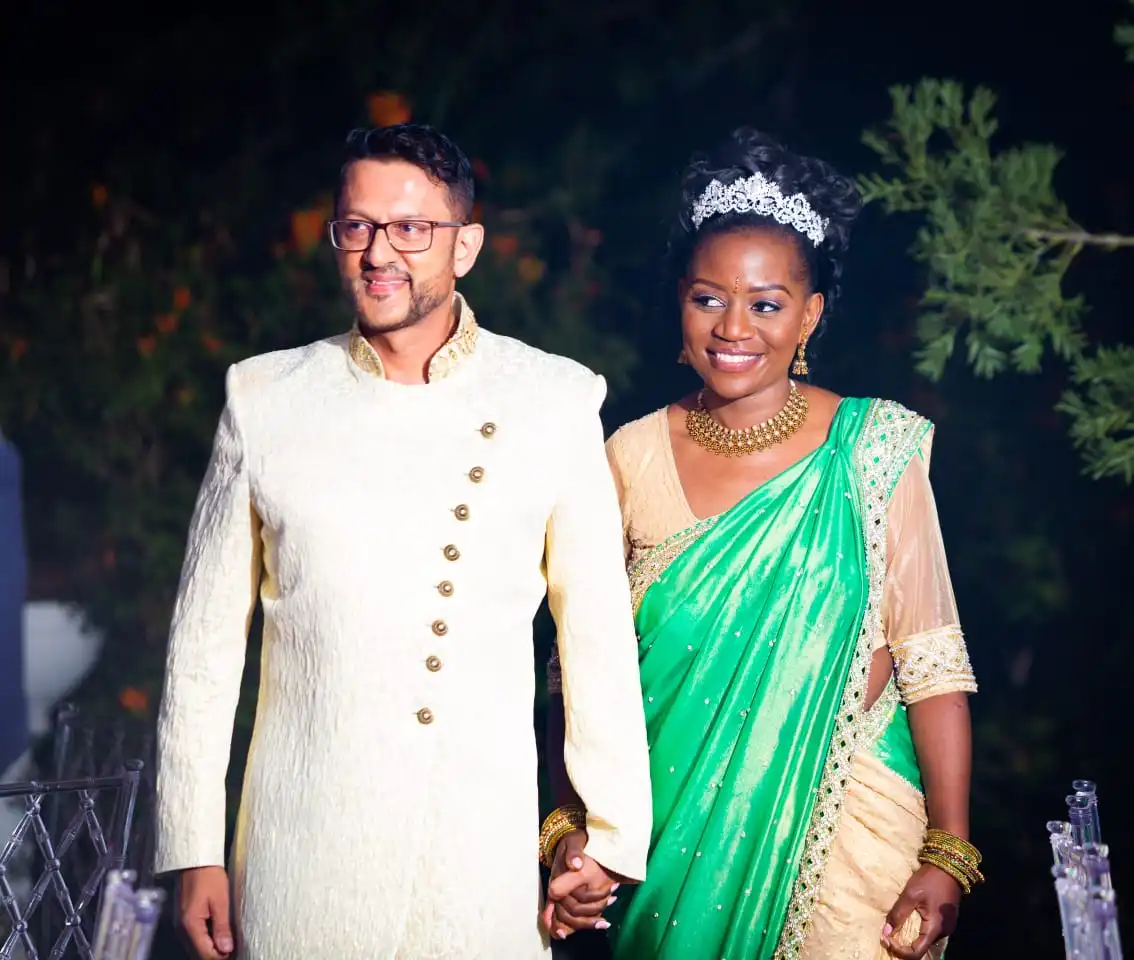 Prashant Vaghela (Class of 2020) and Mwape Kenani (Class of 2024) during their wedding on Saturday, 12 April 2025 Prashant Vaghela (Class of 2020) and Mwape Kenani (Class of 2024) during their wedding on Saturday, 12 April 2025