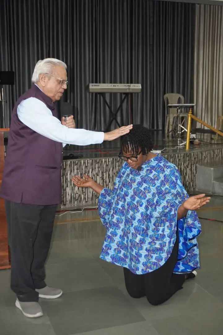 Praying at Rhema India in Nagpur